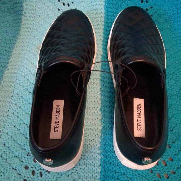 Sneaker Women's - Steve Madden Black Electic/Eltro 1S1 - Size 10M - Picture 3 of 8